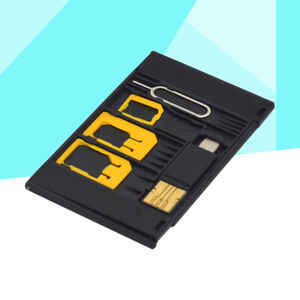  5 PCS/Set Sim Adapter Kit Nano to Micro Miniature Kits Storage Suite