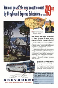 1951 Greyhound: All the Way Vintage Print Ad - Picture 1 of 1