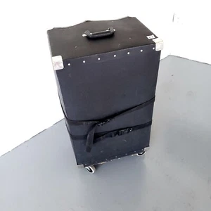 LARGE HARD PLASTIC SALESMAN SAMPLE CASE ON WHEELS 14" DEEP EXPANDABLE #2 - Picture 1 of 5