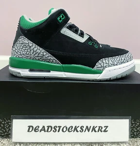 Nike Air Jordan 3 Retro GS Pine Green 398614 030 GS Size 7Y - Picture 1 of 7