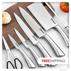 Dessini ITALY 8 in 1 Set Blocco Coltelli Acciaio Inox - Spedizione Express DHL - Foto 1 di 8