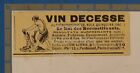 Vin Decesse Kola Quinquina  Publicité 1897 Advert