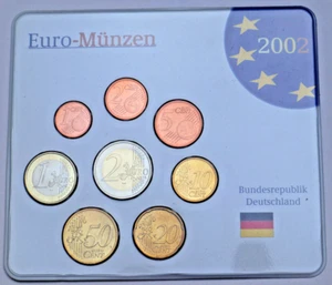DEUTSCHLAND: KMS KURSMÜNZENSATZ 2002: 3,88 €, 8 Münzen, bfr/St, S34 - Bild 1 von 2