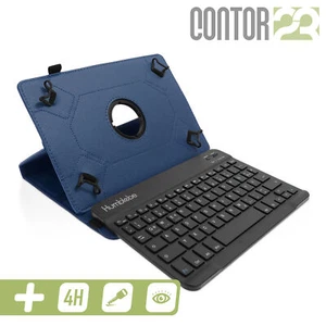 Hülle + Bluetooth-Tastatur,Schutzfolie in BLAU für 10.1" Samsung Galaxy Tab 4 - Bild 1 von 10