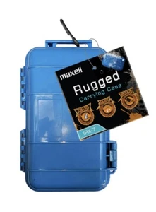 Maxell Rugged Rigid Phone Carrying Case, Blue IPX-7, Inside Insulated Padding - Picture 1 of 2