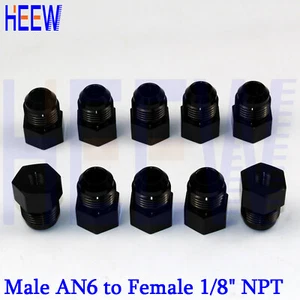 Male AN6 6AN to Female 1/8" NPT Fitting Flare Reducer Thread Adaptor Metric 10PC - Picture 1 of 4