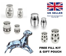 PET CAT DOG PAW PRINT SMALL MINI URN ASHES CREMATION JEWELLERY KEEPSAKE MEMORIAL