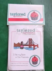 Estampillas de goma Taylored Expressions: "Dejé mi corazón en San Francisco" nuevas - Imagen 1 de 2