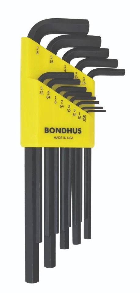 Bondhus 12137 ProGuard Hex End L-Wrenches Set, .050" - 3/8", 13 Pc, 2 Pack - Image 1 of 1