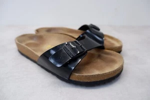 Birkenstock womens sandals, flip flops, uk 3 eu36 230, black, GC - Picture 1 of 5