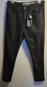 jeans vintage geni neri slim fit 70% cotone 30% poliestere nuovo condizioni - Foto 1 di 6