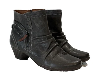 Botines de cuero gris laurel Cobb Hill botines suela cómoda con cremallera 7 - Imagen 1 de 18