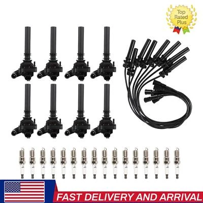 8x Ignition Coils +16x Iridium Spark Plugs+8x Wires For Dodge Ram 1500 5.7 UF378 Foto 1 de 4