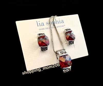 Lia Sophia "Lisa" total circonita cúbica con 26,5 ct. Juego de pendientes y collar RV$128 Foto 1 de 4