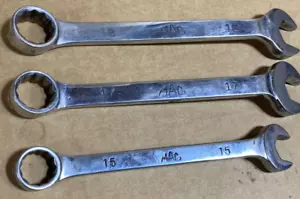 Mac Tools Metric Lot of 3 Combination Wrenches Q1 CA215MM , 17MM , 18 MM - Picture 1 of 10