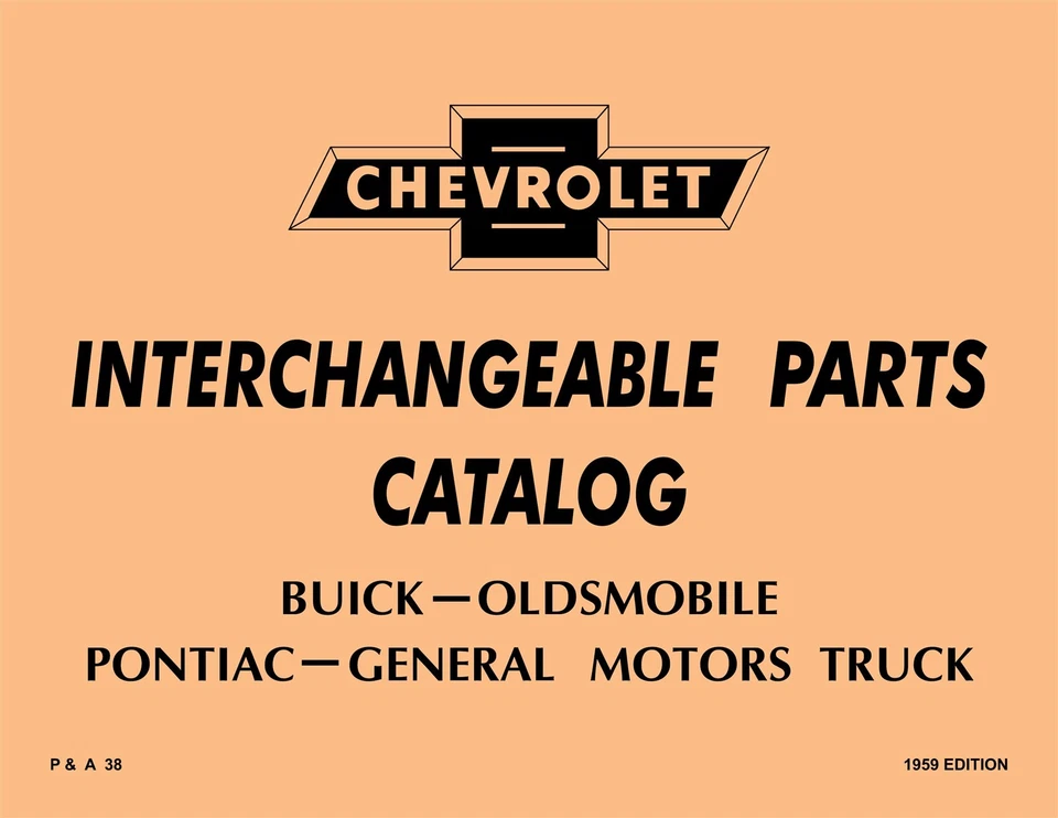 1929-1959 Chevrolet Interchangeable Parts Catalog Buick Oldsmobile Pontiac Truck - Image 1 of 3