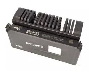 TESTED GOOD VINTAGE INTEL PENTIUM II 266MHZ SLOT 1 CPU WITH HEATSINK RM4-BIN37 - Picture 1 of 5