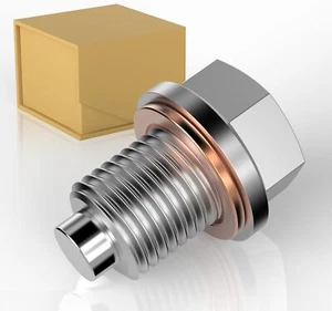 1X Magnetic Oil Drain Plug Anti Leak Heavy Duty Reusable Engine Oil Pan M14x1.5 - Picture 1 of 9