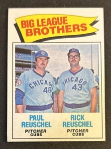 1977 Topps Big League Brothers Paul / Rick Reuschel Baseball Card #634 Cubs VG - Picture 1 of 2