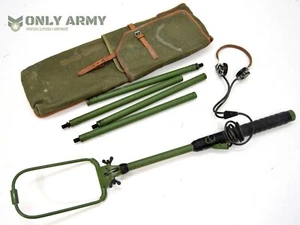 RARE Polish Army Metal / Mine Detector Set With Canvas Leather Pouch Detecting - Picture 1 of 9