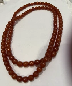 VINTAGE NATURAL COGNAC BALTIC AMBER 2 NECKLACE 40 GRAMS - Picture 1 of 7