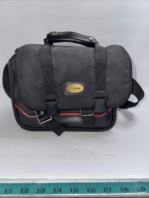 Canon Camera Bag - Black Retro  - Pockets, Shoulder Strap - DSLR - Carry Case - Image 1 of 4
