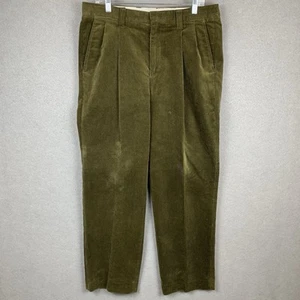 Orvis Brisbane Moss Corduroy Pants Heavyweight Straight Leg Green Mens 34x32 - Picture 1 of 16