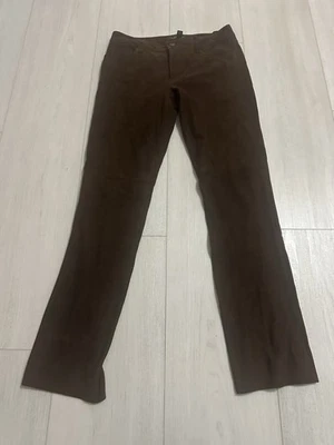 Lauren Ralph Lauren 麂皮皮裤 4 码棕色 — 第 1/4 张图片