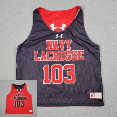 Camiseta azul marino guardiamarina para mujer XL lacrosse reversible equipo jugador emitida entrenamiento Foto 1 de 4