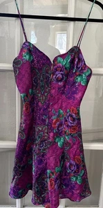 Vintage Victoria's Secret Satin Nightgown Women's Small Chemise Gold Label 90s - Picture 1 of 10