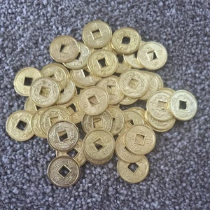 50 Gold Glücksmünze chinesische Feng Shui Glück alter Stil Glück Reichtum Geschenk - Bild 1 von 4