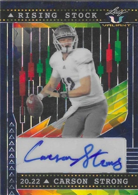 2022 Leaf Valiant Carson Strong Rising Stock Black Crystal Auto/Autograph #/15 - Image 1 of 2