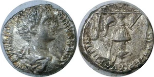 198-217 AD Roman Empire Caracalla Sacrificial Instruments Silver Denarius - Picture 1 of 3