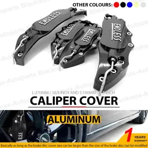 BK ENDLESS Brake Caliper Cover Metal Style Disc Universal Car Front Rear Kit L+S - Foto 1 di 9