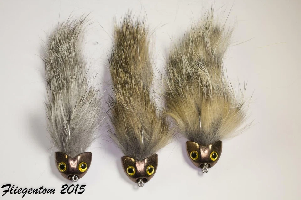 Fliegentom Streamer - Koppenset naturfarben (3 Stück) - Bild 1 von 1