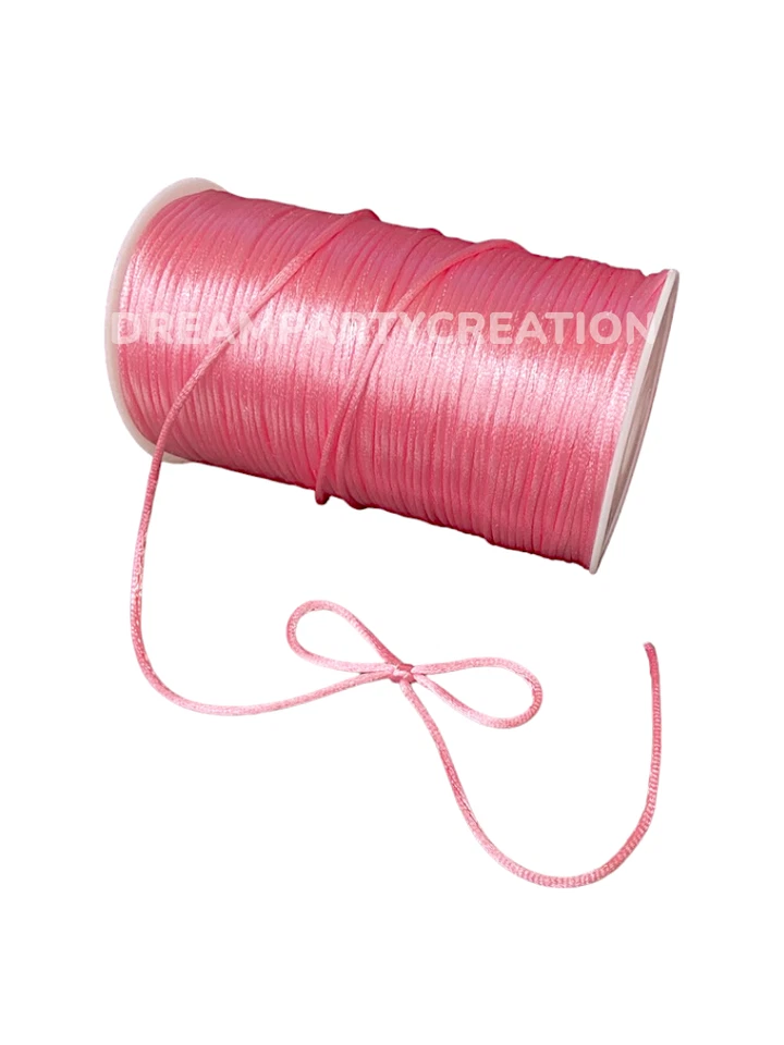 PINK Rat tail 2MM Satin Cord Chinese Knot Jewelry DIY Braid Choose Length - Image 1 of 1