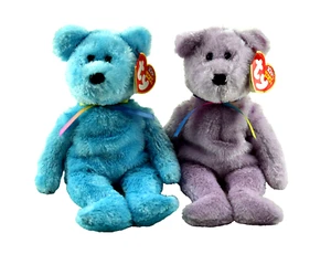 Ty Original Beanie Babies Collection - Sherbet - Versioni Blu e Viola - Foto 1 di 4