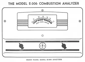 Allen Electric Co. Combustion Analyzer Operating Instructions Manual Model E-306 - Picture 1 of 12