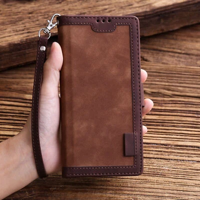 Flip Wallet Leather Case Cover Stand For iPhone 15 14 13 12 11 Pro Max - Image 1 of 4