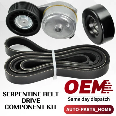Serpentine Belt Component Kit 90K38103A for Chevrolet Express Suburban K1500 GMC - Image 1 of 4