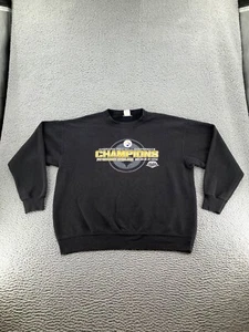 Pittsburg Steelers Sweatshirt Mens Extra Large Black Super Bowl 43 NFL Football - Picture 1 of 14
