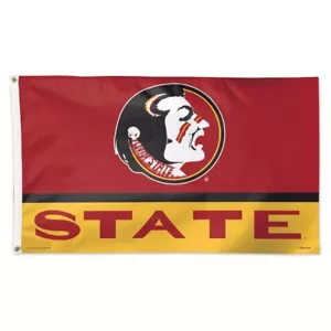 FLORIDA STATE SEMINOLES COLLEGE VAULT 3'X5' DELUXE FLAG BRAND NEW WINCRAFT - Picture 1 of 1