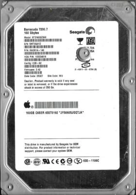 Seagate ST3160023AS 160GB Sata Hard Drive P/N: 9W2814-140 Firmware: 3.42  WU - Image 1 of 2