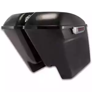 New Improved 4.5 Stretched Extended Hard Saddlebags Harley Touring Models 09-13 - Picture 1 of 8