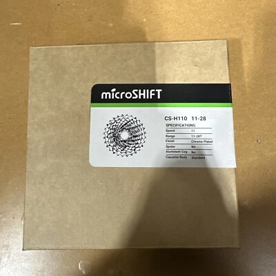 microSHIFT H11 Cassette - 11 Speed 11-28t Silver Chrome Plated - Image 1 of 2
