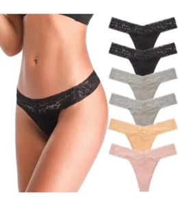 ANNYISON Women's Thongs, T Back Low Waist See Through Panties Cotton Seamless - Picture 1 of 3