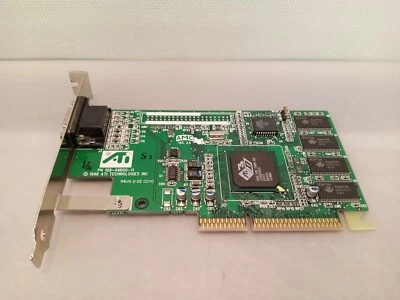 Vintage ATI Rage Pro Turbo AGP 8MB Video Graphics Card 109-49800-11 1025-11000 - Image 1 of 3