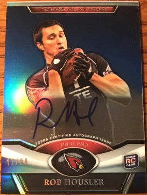 2011 Topps Platinum Rookie Autographs Blue Refractors Rob Housler #87 #’d 41/99 - Image 1 of 2