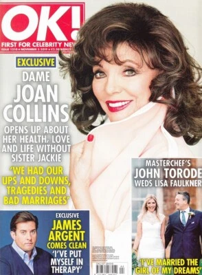 JOAN COLLINS - JAMES ARGENT - HELENA BONHAM CARTER - CHER - OK! Magazine 2019 - Image 1 of 3