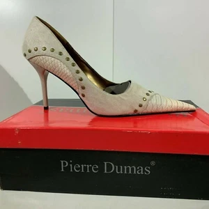 New Womens Bone/Tan Pierre Dumas Ida Pointy Toe Stiletto Pump - Picture 1 of 6